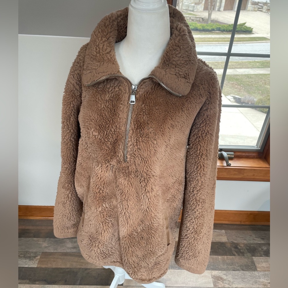 Abercrombie & Fitch sherpa 3/4-zip sweater